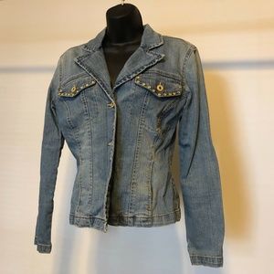 Jeweled Bandolinoblu Retro Jean Jacket